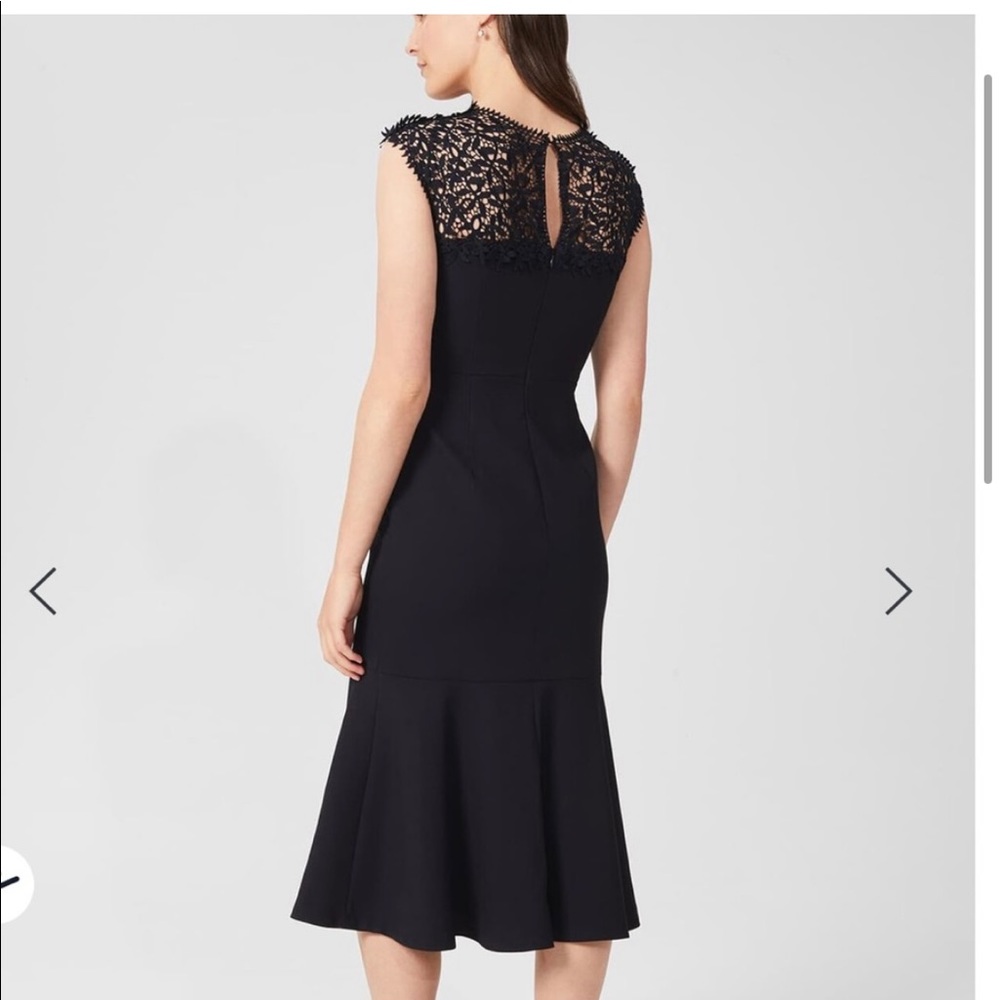 HOBBS LONDON | NWT navy blue cecelia shift dress with lace